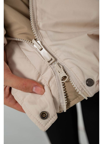 Бежева зимня куртка жіноча двостороння зимова Ager 244R24115