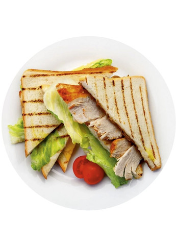 Сэндвичница электрогриль бутербродница с антипригарным покрытием 750 Вт CB1070 Pro Черная Crownberg (306716612)