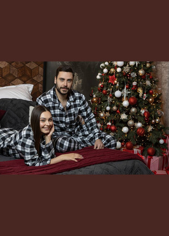 Белая пижама фланелевая рубашка + штаны все размеры No Brand