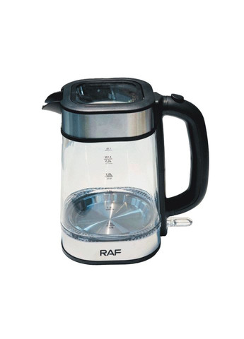 Електрочайник скляний, чайник, чайник електричний з підсвічуванням дисковий 2000вт, електрочайники, чайники RAF (304059431)