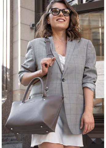 Женская кожаная сумка Midi темно-бежевая BlankNote (348359402)