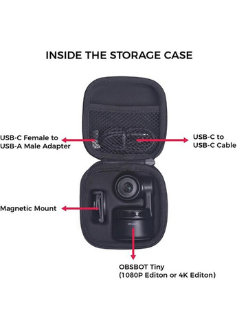 Кейс для хранения Tiny Black/Grey (-CASE) OBSBOT (323042336)