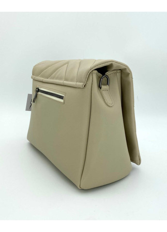 Женская сумка Сара бежевая экокожа для повседневного использования мягкая сумка на плечо ProDobro (367267605)