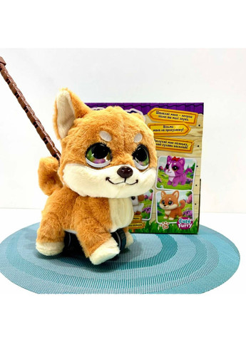 Собачка -каталка на палочке интерактивная украинский язык Коричневая (M 6246 I UA) No Brand (365653703)