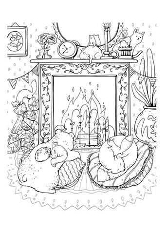 Книга Раскраскаантистресс для взрослых Новогодние раскраски Миллион рождественских пушистиков раскраски Жорж (315035393)