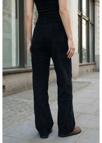 Жіночі Штани Стаф Чорні Оксамитові Елегантні Mi Velvet Black Seli Staff (395635641)