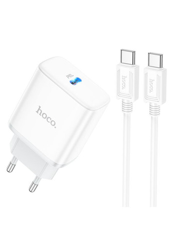 Мережевий зарядний пристрій C104A Stage PD20W Type-C to Type-C( ) Hoco (369931467)