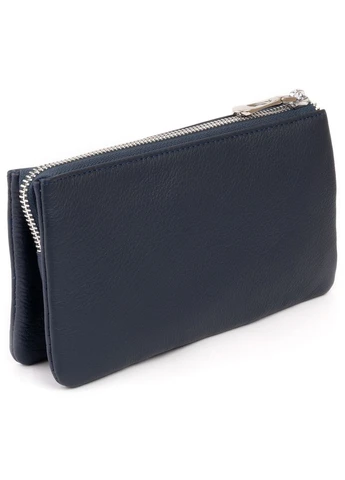 Місткий клатч на два відділення жіночий 19248 Синій st leather (389850286)