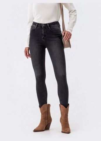 джинсы-скинни тёмно-серого цвета Dressa - (278783491)