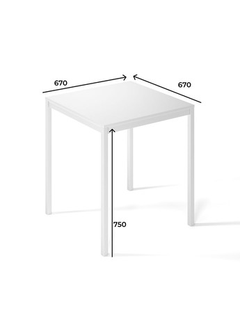 Обеденный стол Brevity Loft mini 670х750х670 Дуб сонома/Белый металл (TB03130000010) Art In Head (337309130)