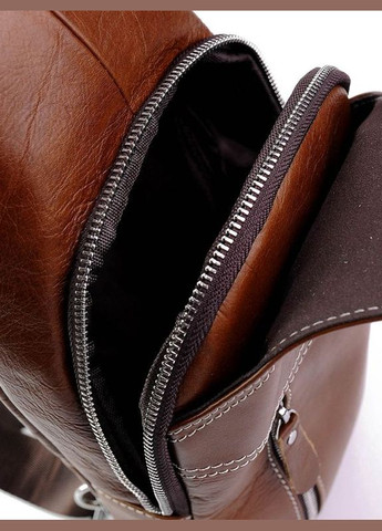 Сумка шкіряна чоловіча функціональна коричнева NIUNIU (305835676)