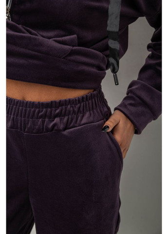Спортивний костюм жіночий велюровий, колір темно-сливовий, 257R4119 Ager (371780338)