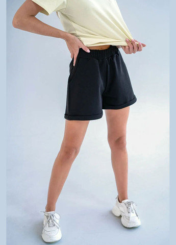 Женские шорты Wide Черные Teamv (337115761)