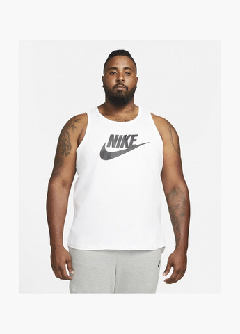 Біла майка чоловіча m nsw tank icon futura white ar4991-101 Nike