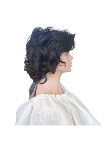 Перука темно-каштанова коричнева коротка коротка стриження для жінок для щоденного носіння Hivision 1560a-4 No Brand 8105 (298571997)