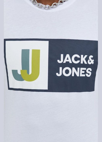 Біла футболка Jack & Jones Бавовняна