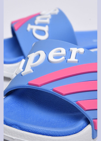 Шльопанці дитячі блакитного кольору з написом Let's Shop (297128352)