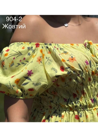 Жовтий жіноче літнє жовте плаття, сукня софт м, л New Collection