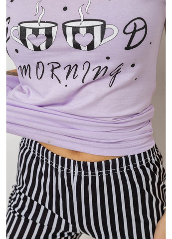 Сиреневая женская пижама с принтом, 243r3253 Ager