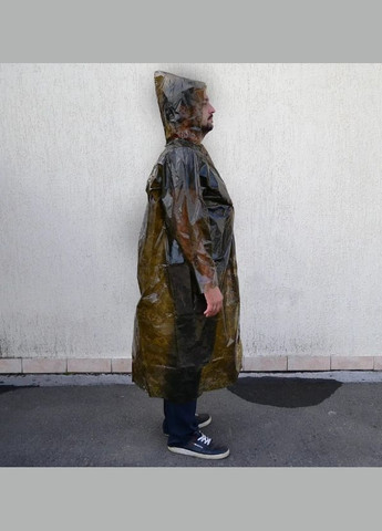 Многоразовый дождевик плащ тактический на кнопках с капюшоном ПИКСЕЛЬ, размер универсальный XL-8XL (52-64) Eva (301536164)