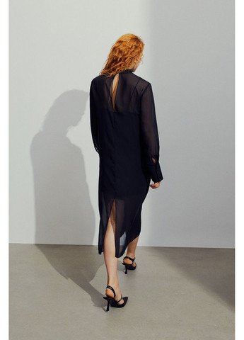 Черное кэжуал платье H&M однотонное