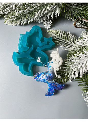 Молд Русалка со звездой форма для новогодних игрушек на елку силиконовая форма для эпоксидной смолы No Brand (370566875)