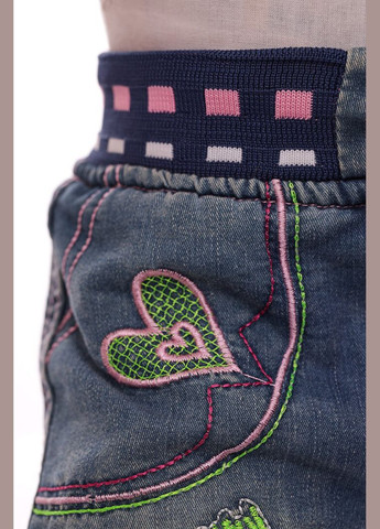 Синие зимние джоггеры джинсы на махре для девочки с мышкой светло-синие 68 см (51087) BABYKROHA