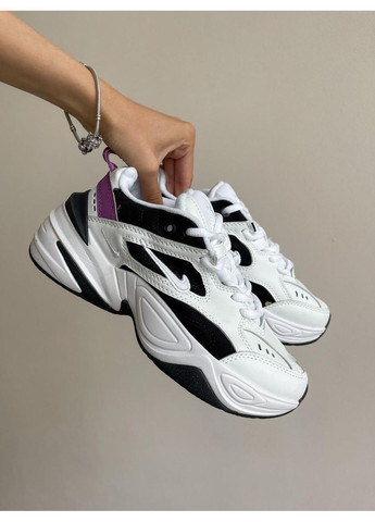 КРОССОВКИ ЖЕНСКИЕ NIKE M2K TEKNO WHITE BLACK PURPLE НАЙК М2К ТЕКНО No Brand чёрные демисезоны (368884591)