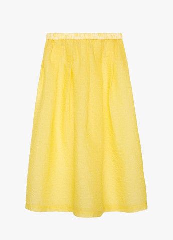 Желтая повседневный с абстрактным узором юбка Zara