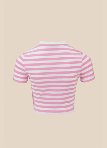 Топ с узором женский WBC02399 Бело-розовый shop (2000990639899) LAWA (364813155)