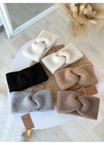 Модна чалма-повʼязка Тедді з мʼякої тканинидля прохолодной погоди. Повʼязка на голову тепла No Brand (362146385)