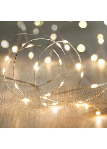 Светодиодная гирлянда нить на 2-х батарейках 20 LED лампочек 2 м (2104618699) No Brand (361854778)