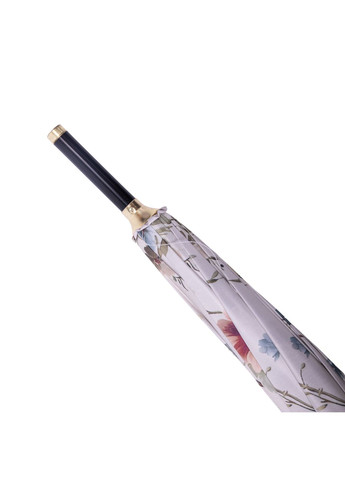 Комбинированный зонтик тростник полуавтомат складной 99 см с цветочным принтом, бежевый. Yiwu (362474192)