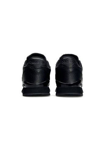 Чорні Осінні кросівки чоловічі reebok No Brand Classic Leather All Black