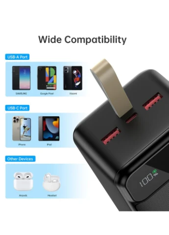 УМБ 40000mAh, 22,5W PD QC3.0, USBC In/out, 2xUSB-A Li-pol чорна CHOETECH (315435058)