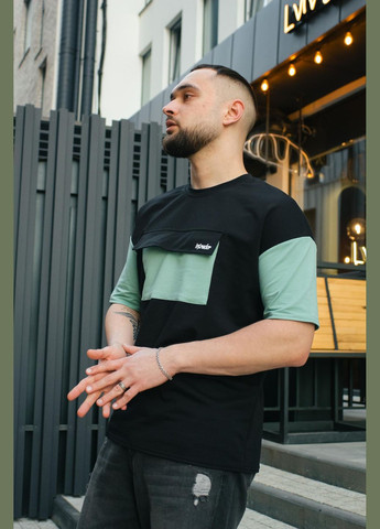 Чорна футболка '' чорно-м'ятна з коротким рукавом Intruder FreeDom