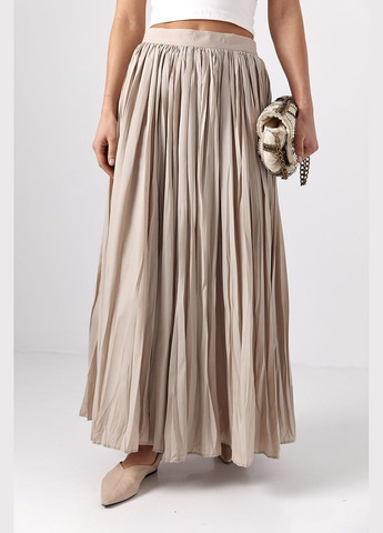 Плісована спідниця максі - бежевий колір Lurex (324392681)