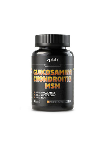 Препарат для суглобів та зв'язок Glucosamine Chondroitin MSM, 90 таблеток VPLab Nutrition (293338829)