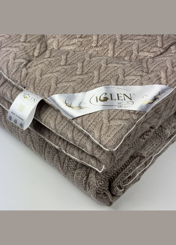 Одеяло из овечьей шерсти зимнее двуспальное 200х220 во фланеле (2002205F) Iglen (282313392)
