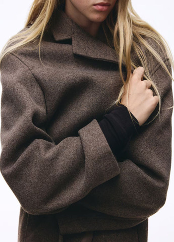 Серо-коричневое демисезонное Пальто H&M