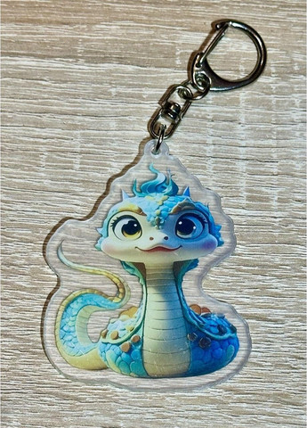 Акриловый брелок для ключей с изображением символа года по Китайскому гороскопу ГОД ЗМЕИ 6 см * 5 см No Brand (315599550)