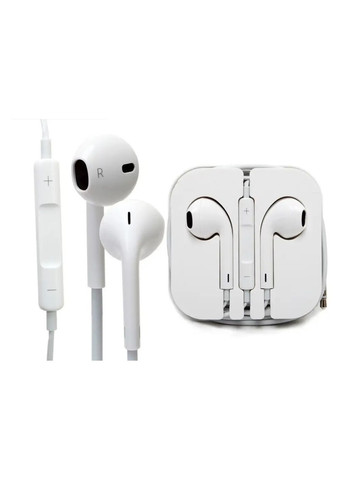 Наушники earpods для iPhone — проволочная гарнитура 3.5 мм белая Foxconn (280876841)