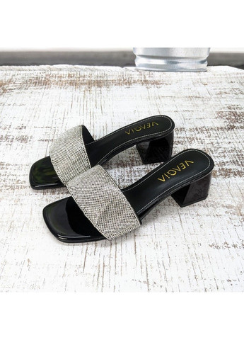 Черные шлепанцы женские Veagia