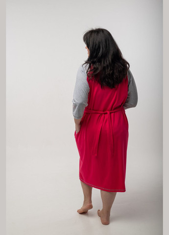 Жіночий літній халат фуксія з сірим V.O.G. (290664973)
