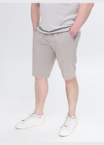 Шорти чоловічі світло-сірі бавовняні на резинці Wise Пряма (293057413)