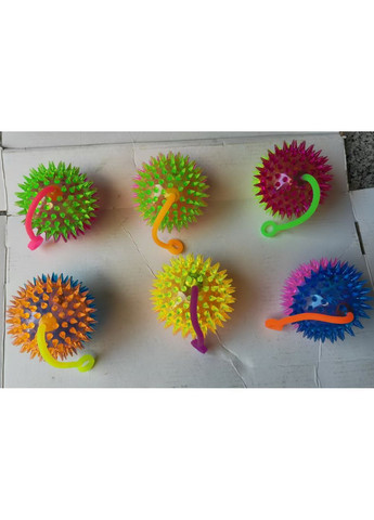 Дитячий світловий м'яч-попригунчик на мотузці 7.5 см Flashing Spiky Ball, в асортименті - No Brand PR2510 (371928449)