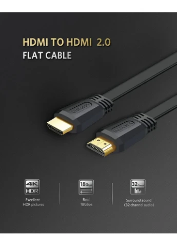 Кабель HDMI UGREEN 2 м Золоте напилення No Brand ED015 (401165516)