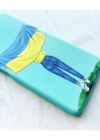Матовый чехол на Xiaomi Redmi 10 Девушка с флагом (принт 263) CASE CONTROL (360658930)
