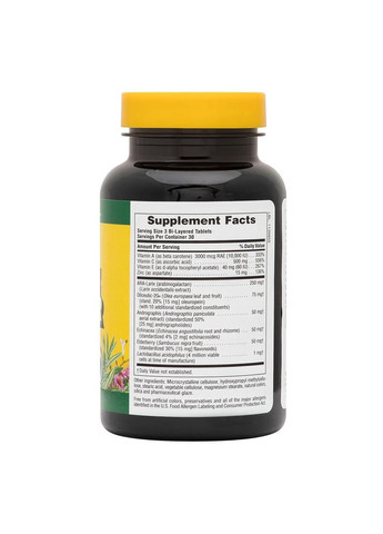 Вітаміни та мінерали Source of Life Immune Booster, 90 таблеток Natures Plus (322209765)