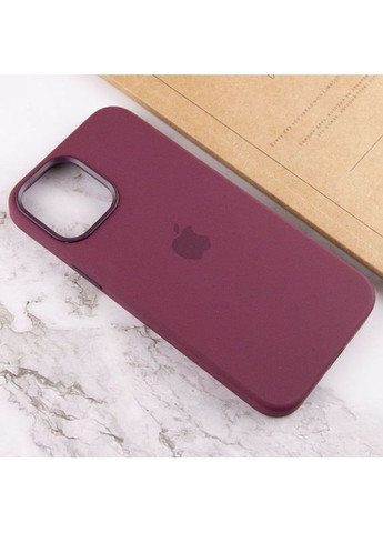 Чехол Silicone case (AAA) с Magsafe и анимацией для Apple iPhone 12 Pro / 12 (6.1\") Бордовый Epik (372499727)